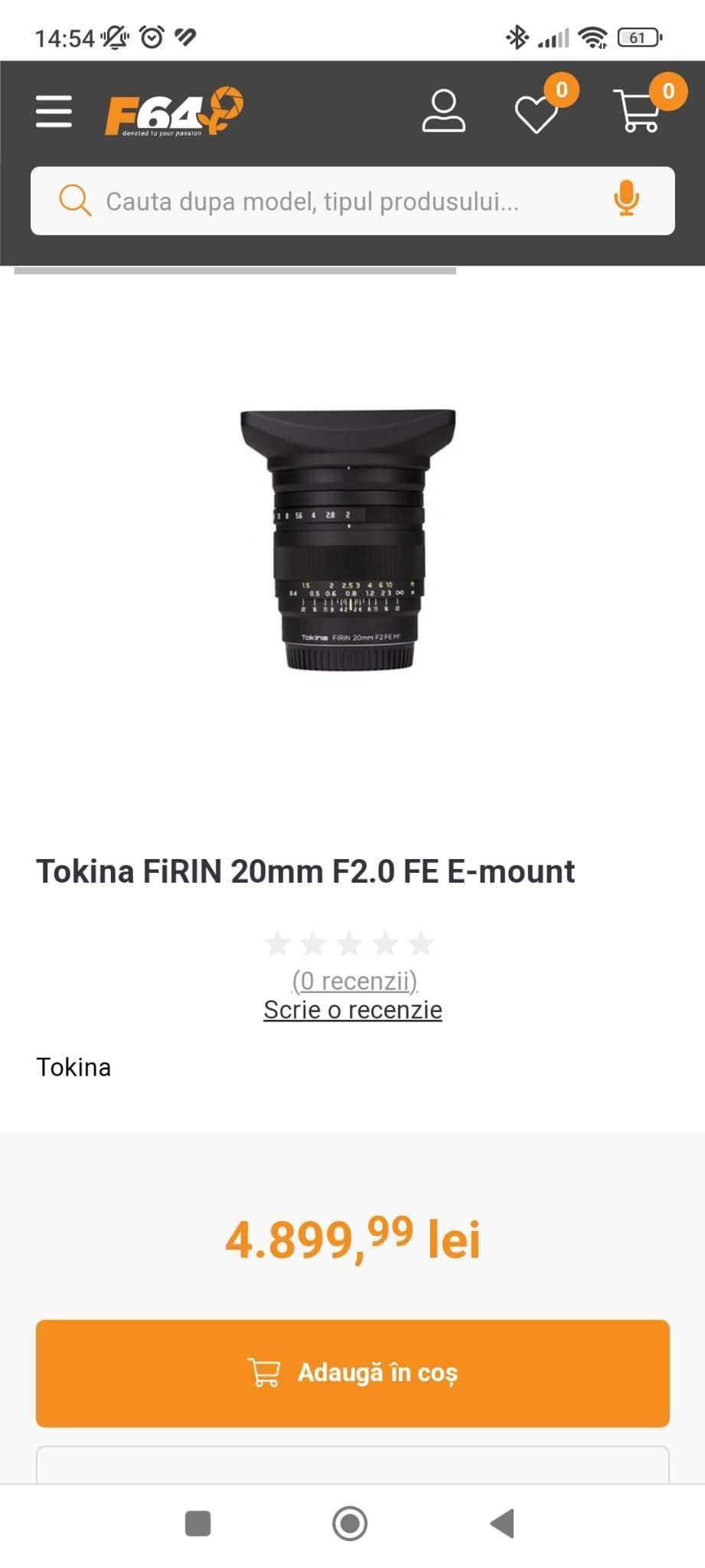 Tokina FiRIN  Sony 20mm F2.0 FE E-mount