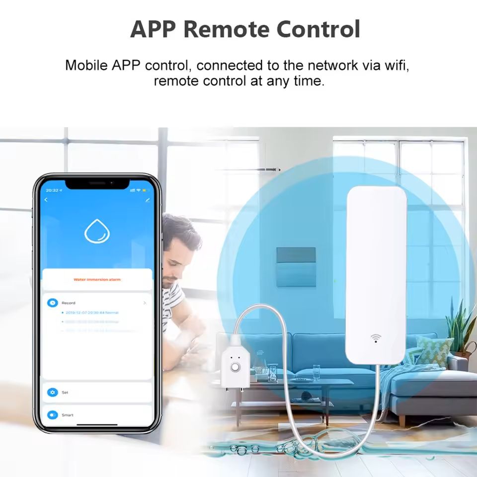 Tuya Smart WiFi или ZigBee НОВ Сензор за засичане теч/наводненение
