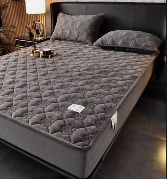 Topper 160/200 pentru saltea cu elastic,+2 fete de perna