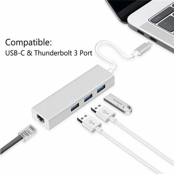 HUB `Macbook` TypeC M - 3xUSB 3.0