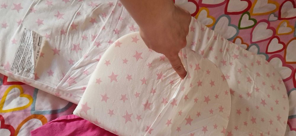 Универсален матрак за количка с възглавница + чаршаф с ластик