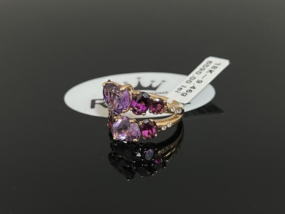 Bijuteria Royal CB : Inel dama aur 18k 9,46gr 10 diamante naturale