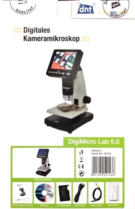 DNT Digimicro Lab 5.0 лабораторен цифров микроскоп 5MP, Германия