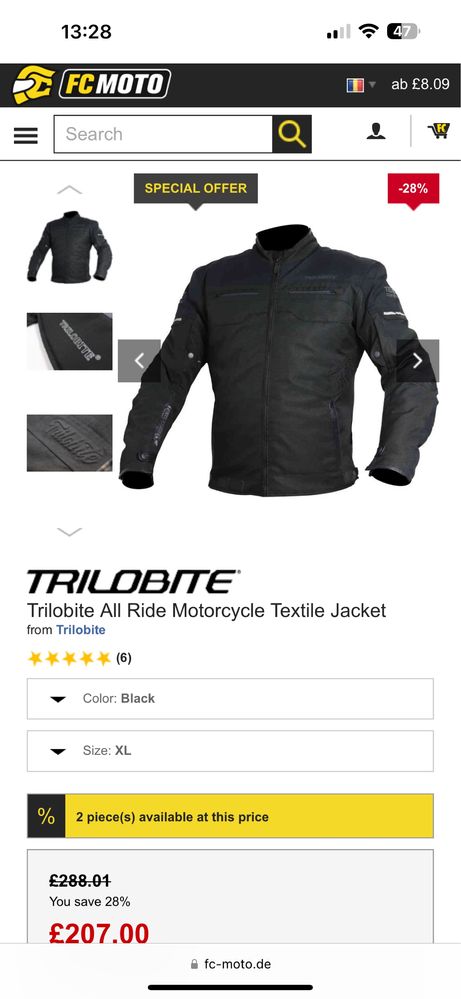 Geaca Moto Textil Trilobite