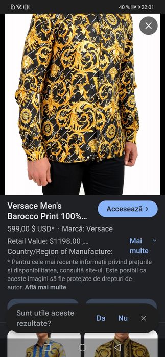 Versace jeans couture camasa bărbătească masura XL slim fit