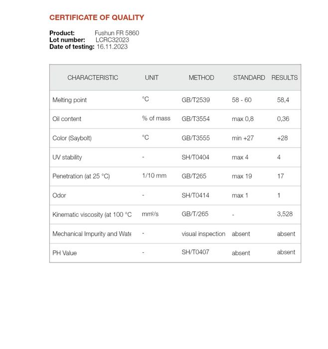 Parafina dublu rafinata pentru lumanari ornamentale