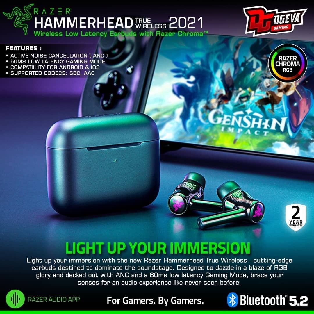 СКИДКА! ANC/RGB RAZER Hammerhead RGB Игровые Беспроводные Наушники