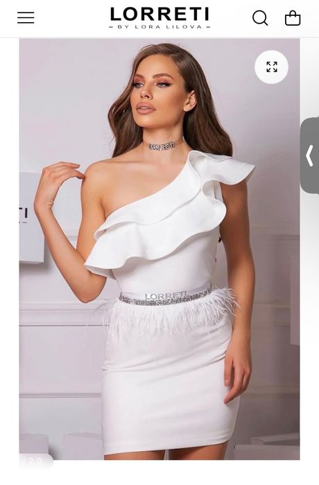 Бяла рокля Loretti