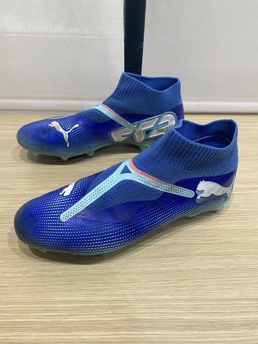 Ghete fotbal Puma Future 7 Match+ Albastre cu Turcuaz