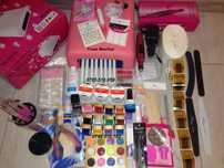 KIT BEST unghii false - lampa uv, geluri CCN + colorate+MINI GHID
