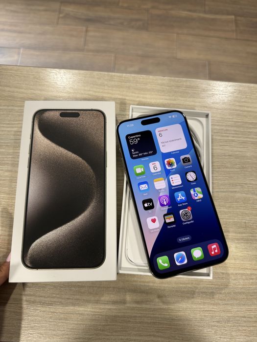 iPhone 15 Pro Max, 256GB, 5G, Natural Titanium, Impecabil/CA NOU!!!