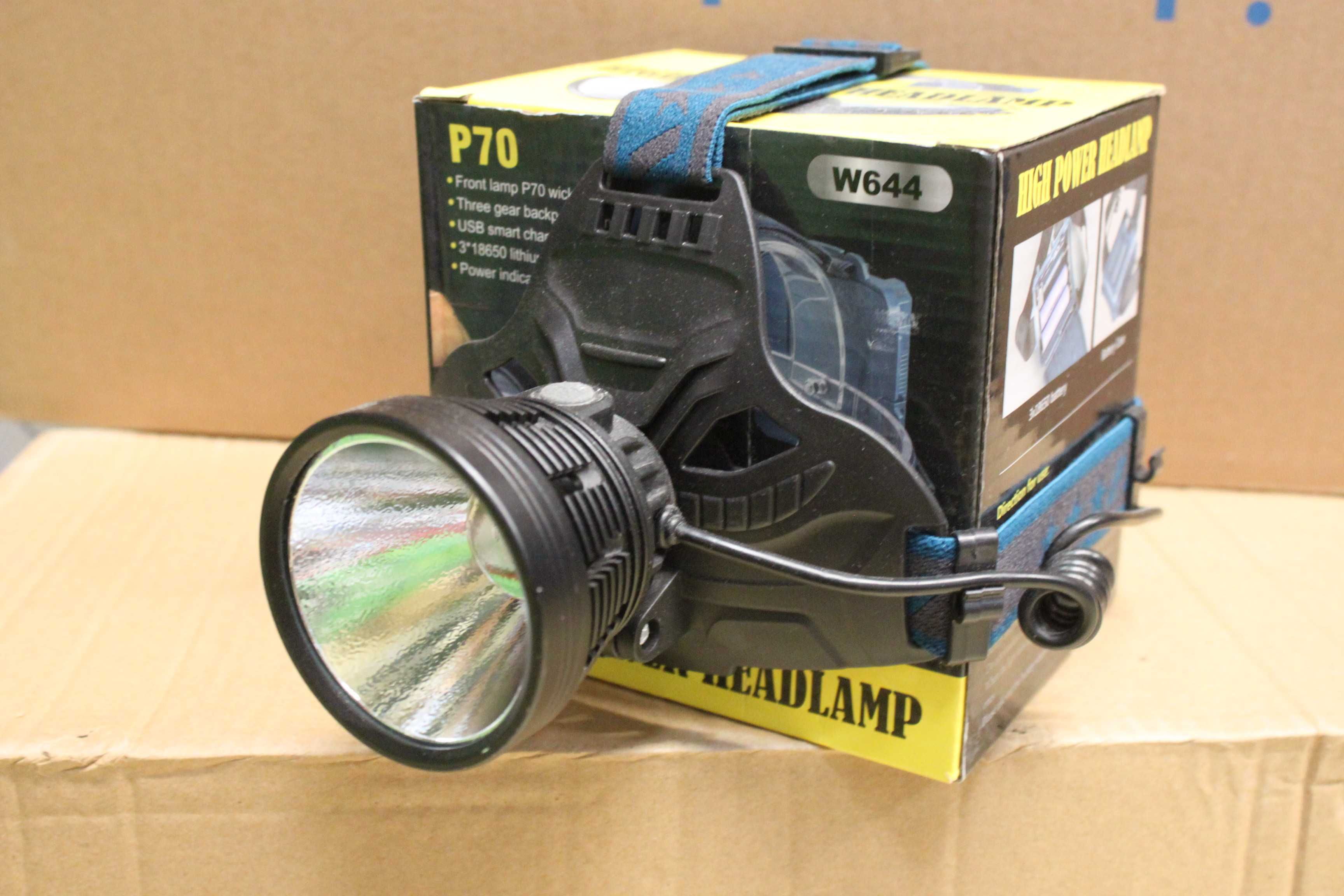 Lanterna de cap LED P70  cu 3 acumulatori