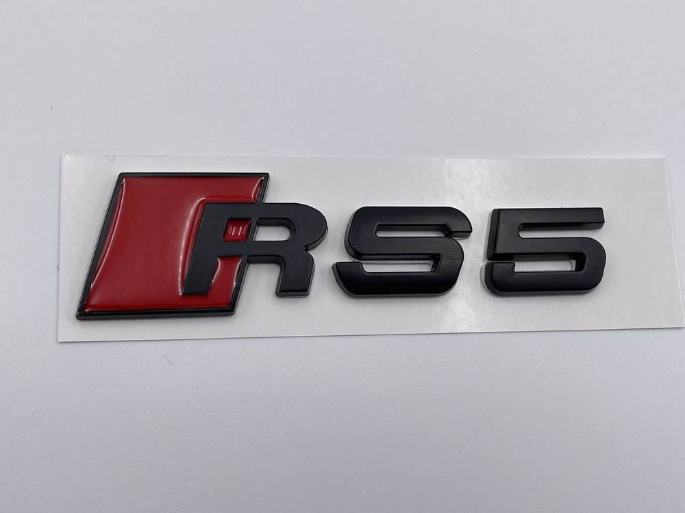 Emblema Audi RS 5 spate metal negru