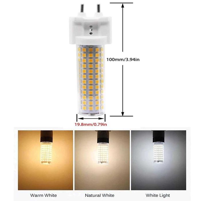 Bec LED G12 15W, tip bulb cu doi pini