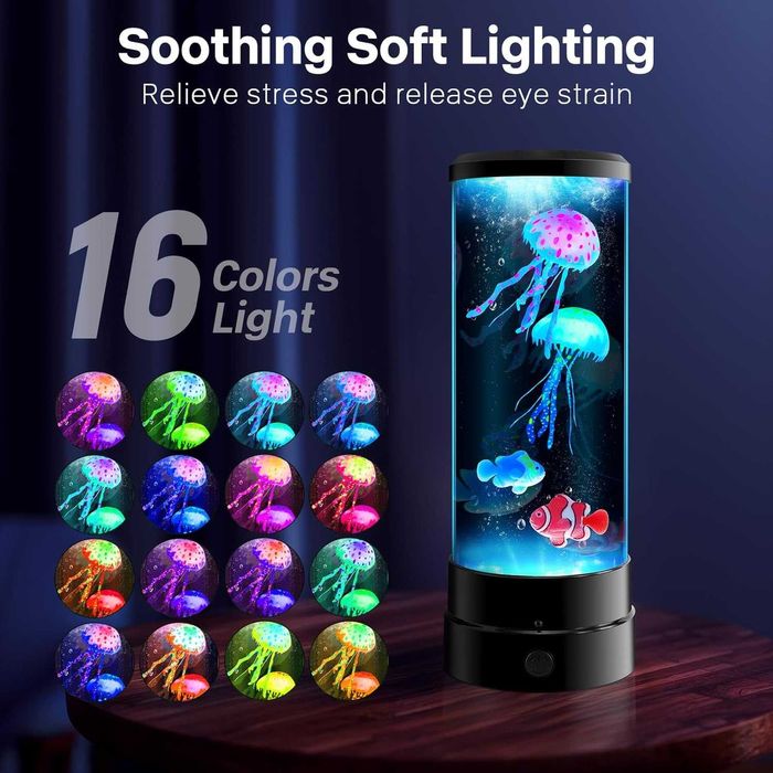 LED нощна лампа – аквариум с медузи