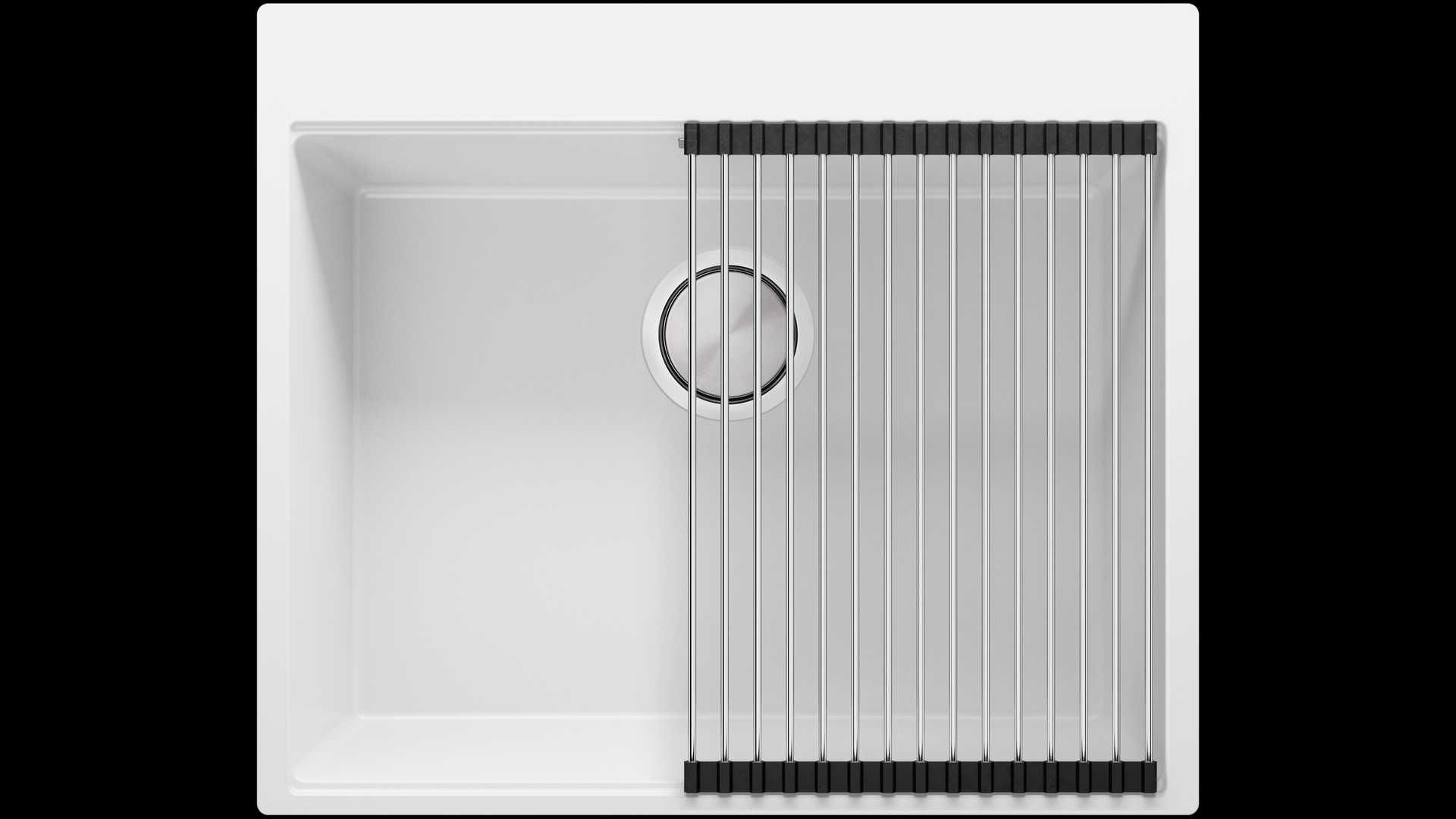 Кухненска Мивка от гранит  Осло XL 500 x 590 mm - Бял