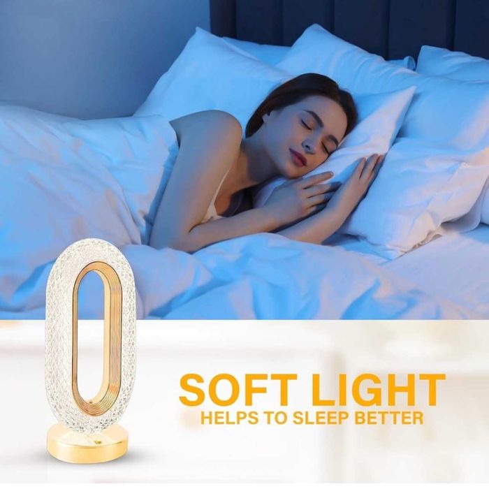 Lampa de masa Crystal LED reglabila 3000K-6500K, baterie incorporata