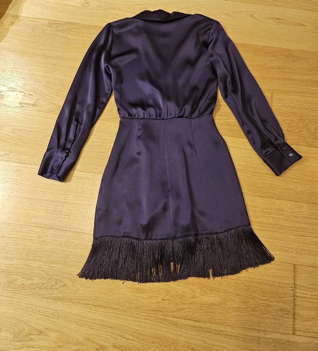 ZARA GLAMOROUS официална коприна рокля S