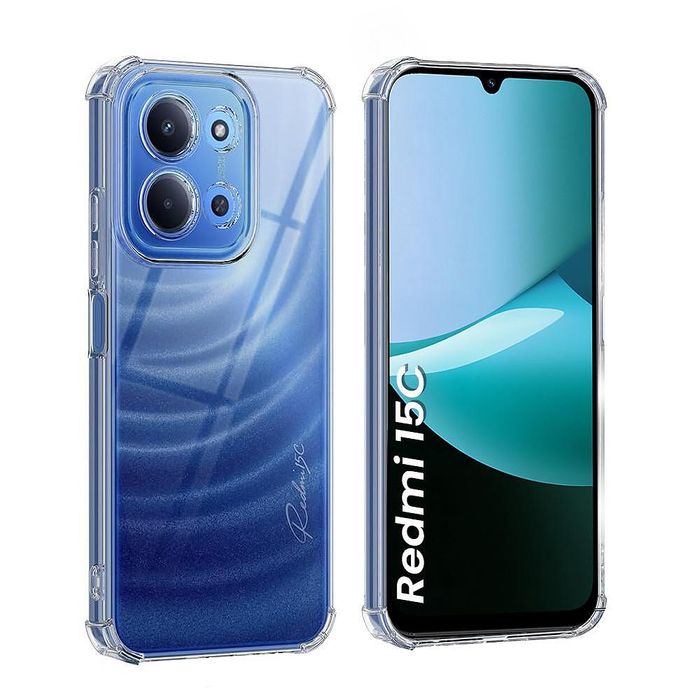 Прозрачен силиконов удароустойчив кейс за xiaomi redmi 15c