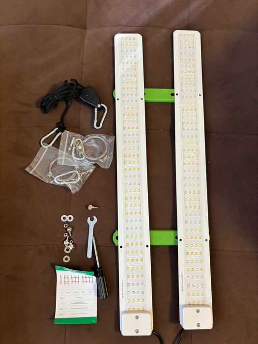 Пълен спектър LED фито лампа 2х56,5 см за отглеждане на разстения