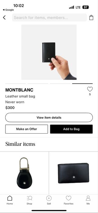 Port Card  Montblanc original,nou!