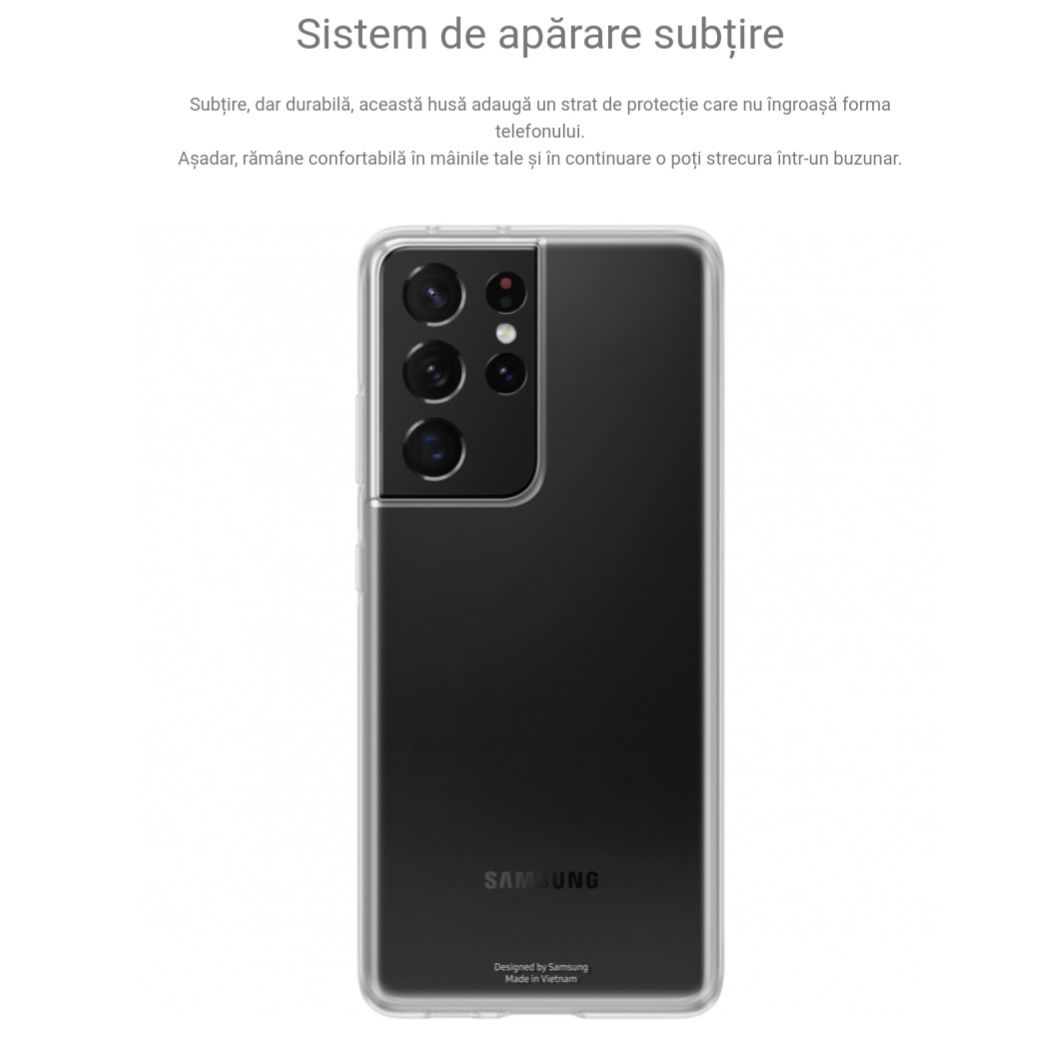 Husa silicon originala Samsung Clear Cover S21 Ultra S21 Ultra 5G G998