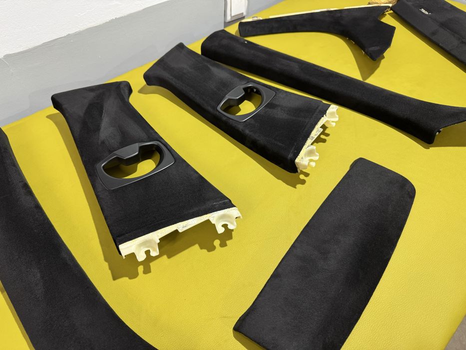 Таван, колонки и прилежащи пластмаси в алкантара е60