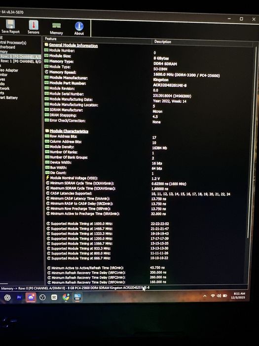 Memorie RAM laptop kit 16 GB 3200mhz ddr4 kingston