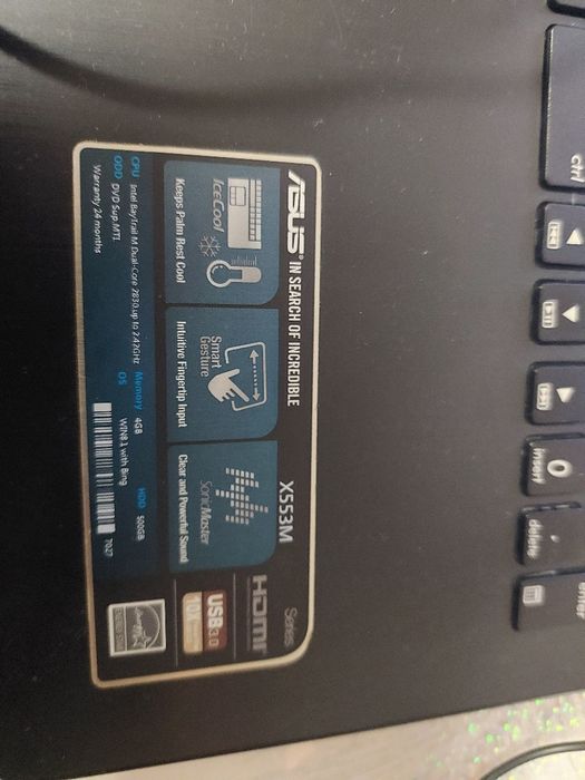 Vand laptop Asus 2.42 GH, ssd 500 GB.