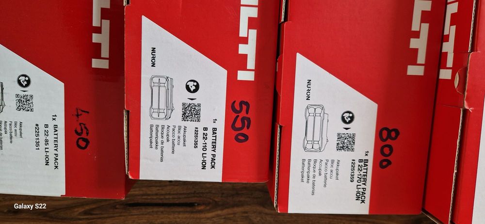 Hilti set acumulatori  pentru scule electrice