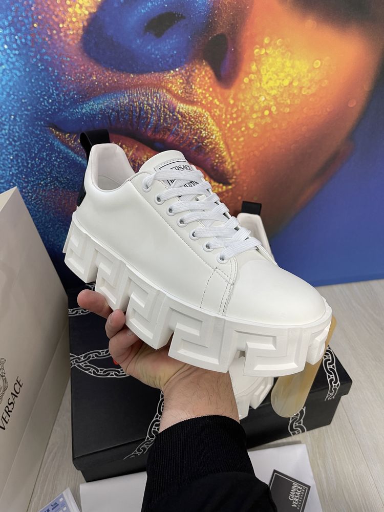 Adidasi Versace Greca piele naturala 100% Premium Full Box