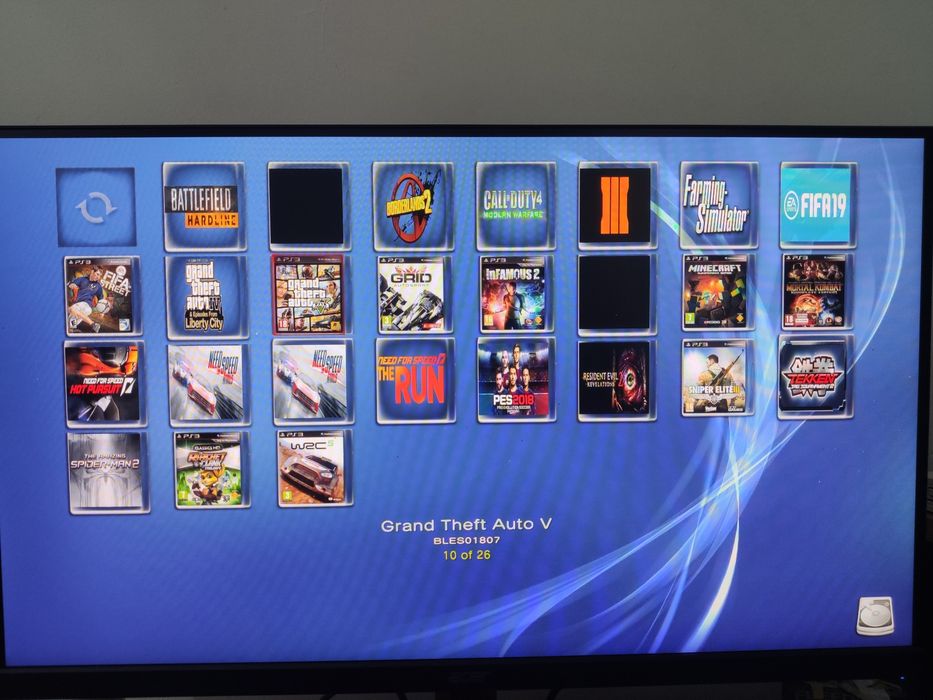 Consola Sony PS3 Slim 500Gb 20jocuri GTA V Fifa19