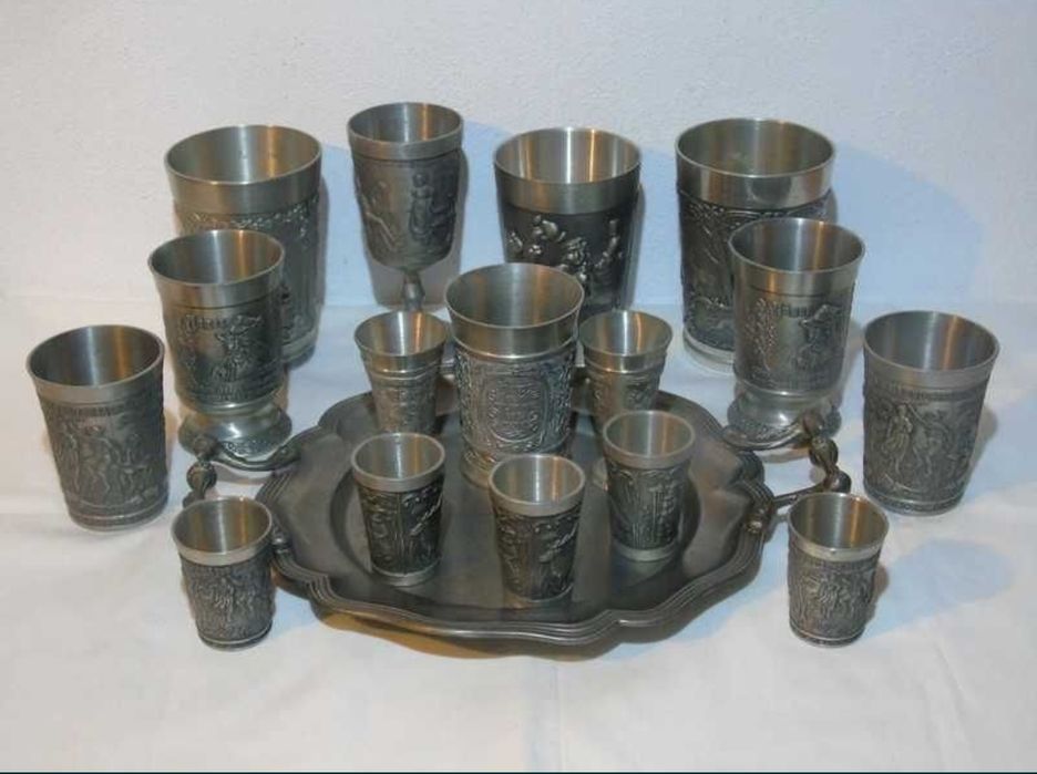 Pahare zincate 95% zinn, Rein Zinn/Frieling Zinn, origine Germania