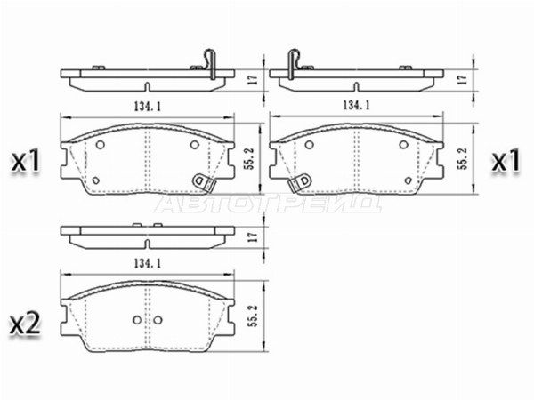 Колодки тормозные передние Hyundai Creta