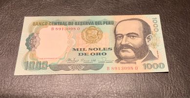Банкнота от 1000 сола. Перу.