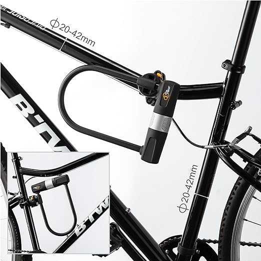 Замок велосипедный Via Velo Heavy Duty Bike U-Lock with Cable!