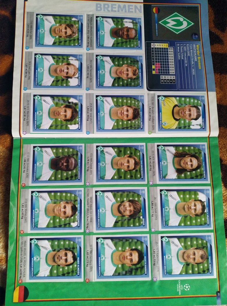 Albume Panini ucl 2008-2009+2009-2010 80% complete