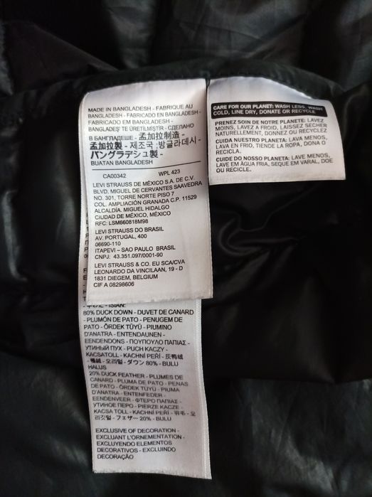 Levi's Duck Down Jacket XL