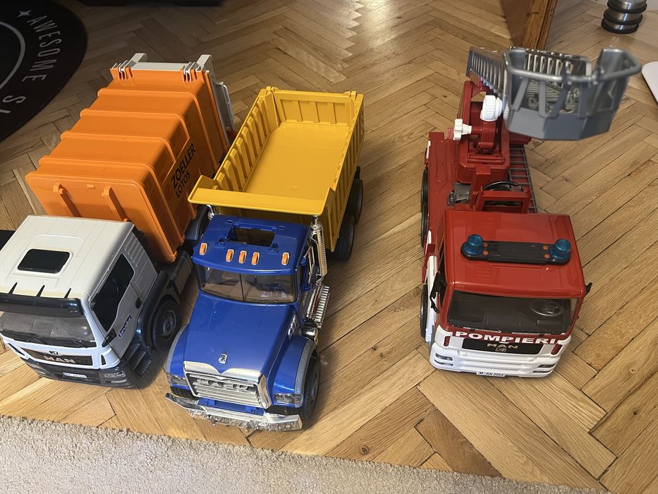 Jucarii Bruder-pompieri, basculanta, gunoi