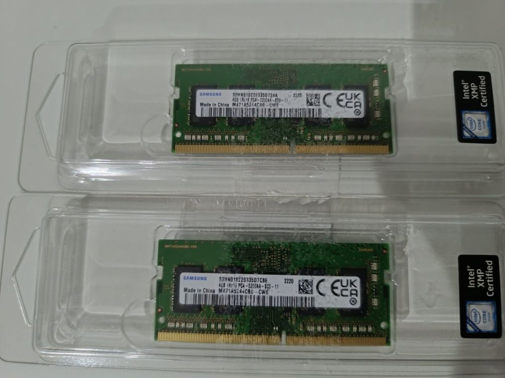 RAM SAMSUNG DDR4 3200MHz 2x4gb noi noute, nefolosite