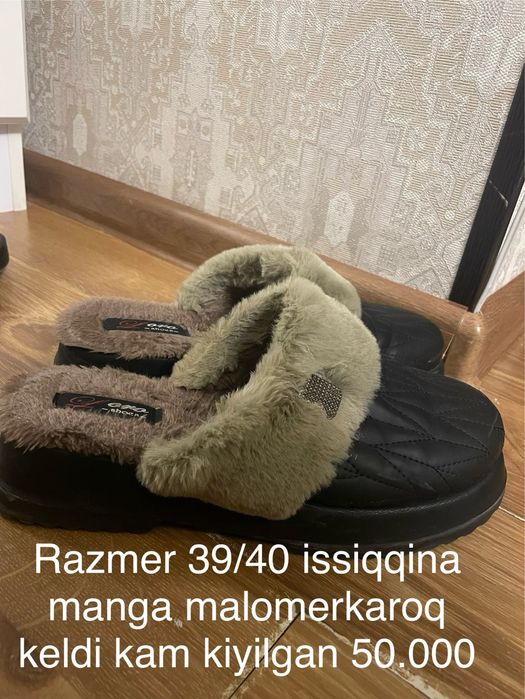 Mehli tapochka kuz qishda kiyish uchun issiqqina