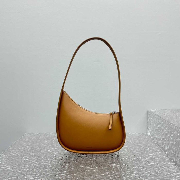 Geanta The Row Moon 20 cm, maro, tip Premium