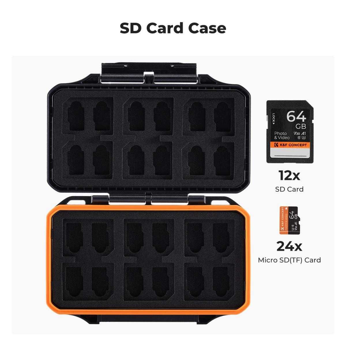 K&F Concept Калъф за карти памет SD / TF / CF / Micro SD / SDXC