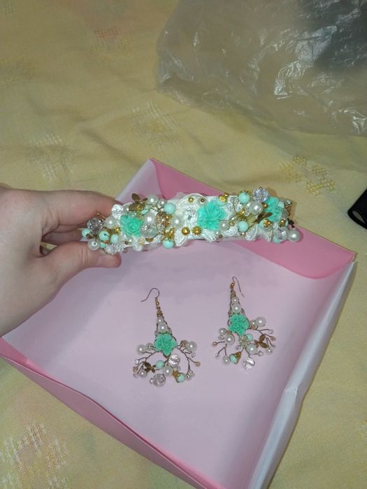 Ободок с сережками