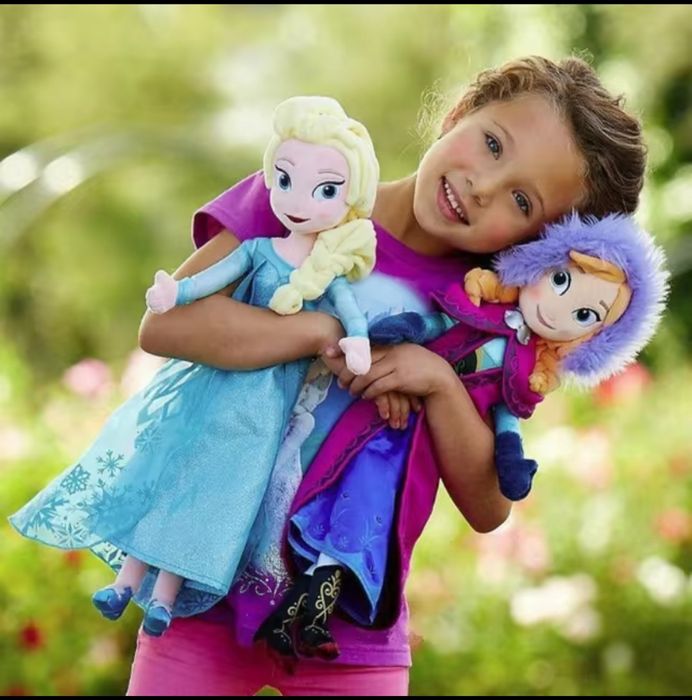 Плюшена Голяма кукла Елза и Анна Замръзналото кралство Frozen кукла