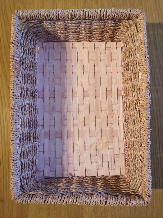 Coș dreptunghiular roz 21x30 cm