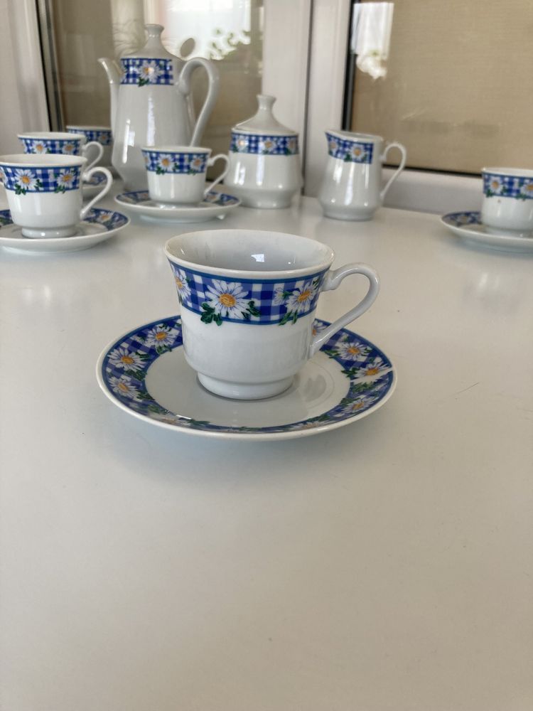 Set cesti de cafea din portelan 15 bucati