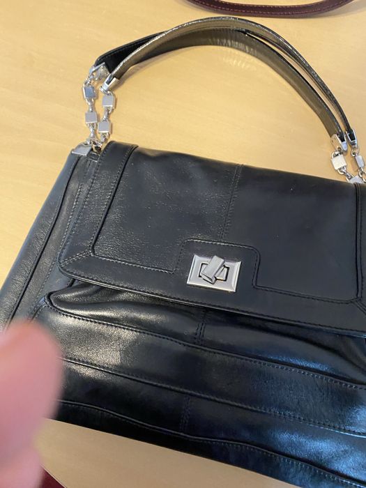 Geanta dama piele naturala neagra