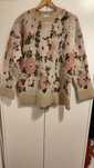 Pulover gros imprimeu floral Zara, S-M