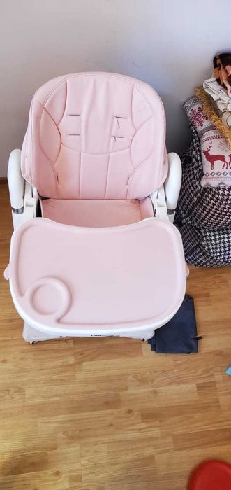 Scaun de hrănire multifuncțional - roz Little ONE